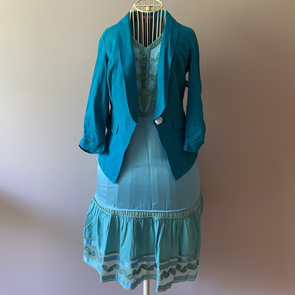 Boho Chic designer dress Silk - Picture 5 of 16